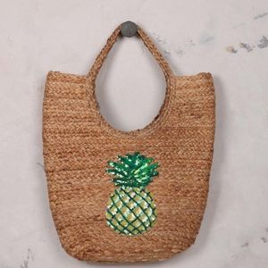 Jute Pineapple Beach Bag